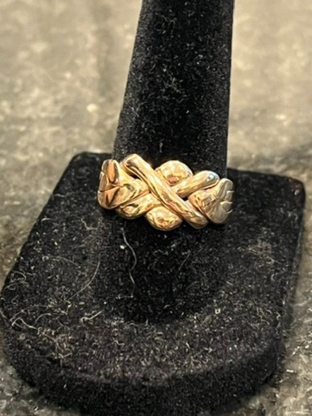 EUC - 10k Yellow Gold 4 Band Puzzle Ring – Size 8
